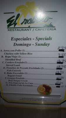 Menu photo 5 El Tropico Restaurant Doral, FL