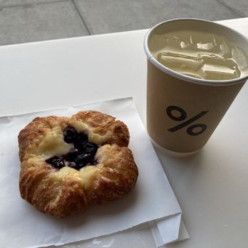 % Arabica - Blueberry Cheese Danish and Still 12oz Lemonade - Coffee & Tea Near Me - Brooklyn, New York