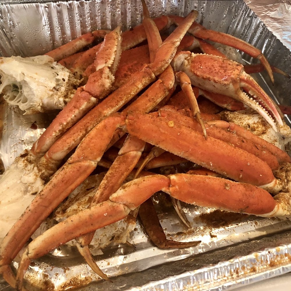 Austin Fish - crab legs in a foil pan - Seafood Markets Near Me - Nags Head, North Carolina