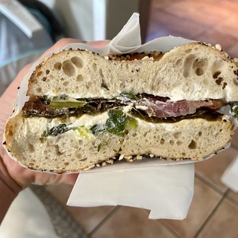 El Bagel - EB Original on an untoasted everything bagel. Ordered online for pickup! - Bagels Near Me - Miami, Florida