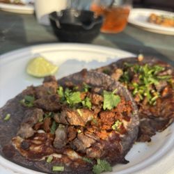 Taqueria Aguila - Steak tacos with chorizo no onion