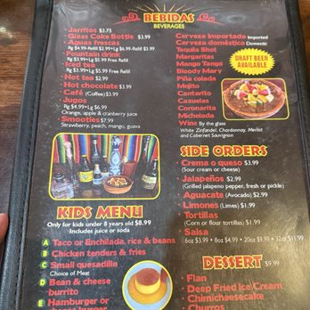 Fiesta Mexicana - Menu as of July 2026 - Mexican Near Me - Reno, Nevada
