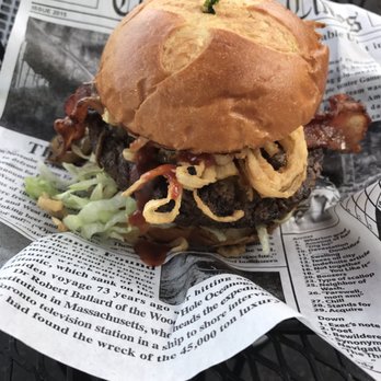 Willows Run Golf Club - "Knee knocker" burger with bacon and fried onions - Golf Near Me - Redmond, Washington Willows Run Golf Club - "Knee knocker" burger with bacon and fried onions - Golf Near Me - Redmond, Washington