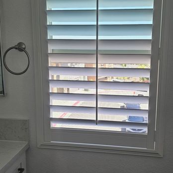 Ron Allen & Son Window Coverings - Frosted bathroom windows? No problem, the aesthetic and function are the same as all the other transparent windows! - Shades & Blinds Near Me - El Cajon, California