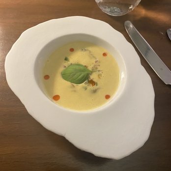 Glass Light - Chilled corn veloute - New American Near Me - Norfolk, Virginia