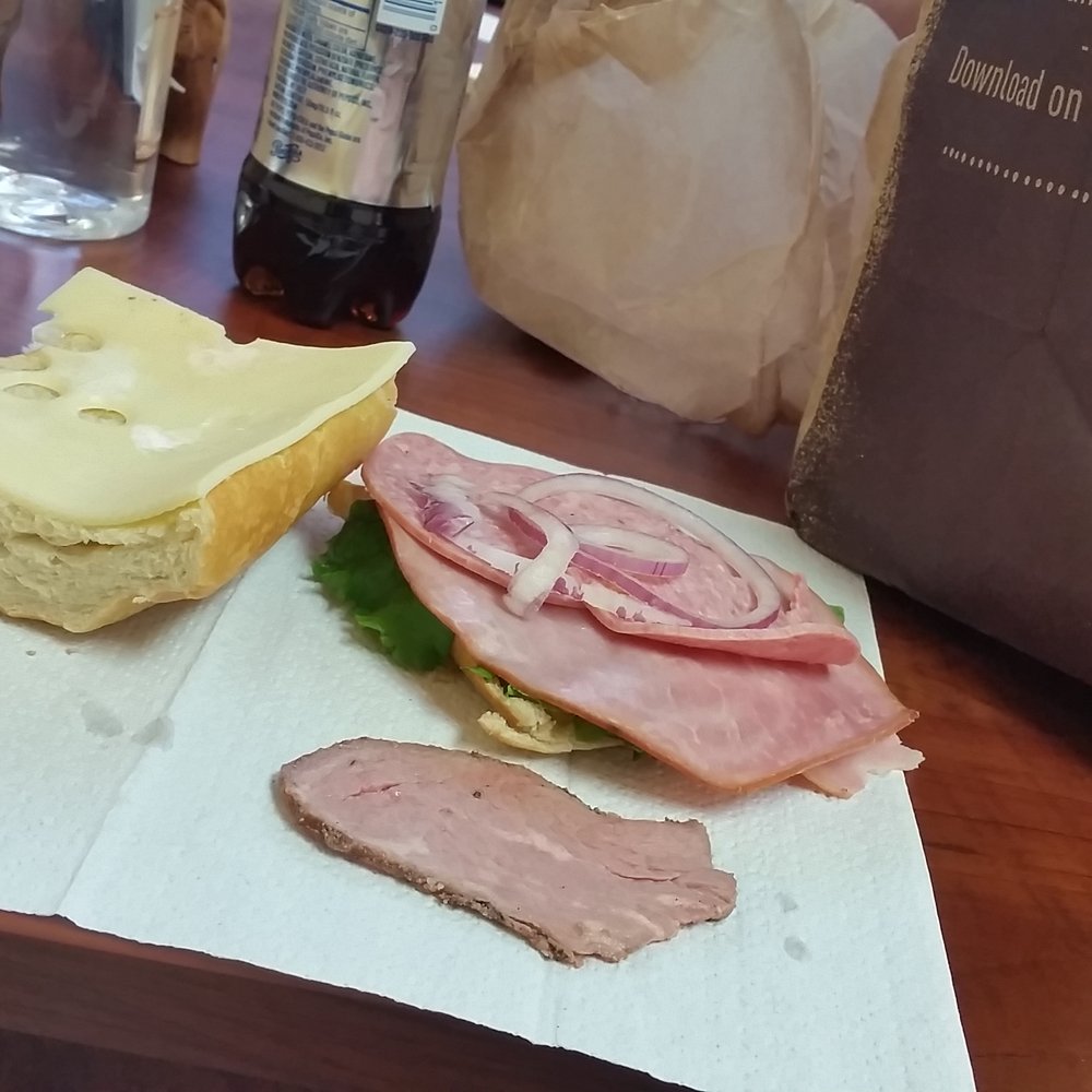 Panera Bread - "Italian sub with no onions", see that little piece of meat there? That's they're "seared steak"... I just don't know anymore. - Salad Near Me - Deerfield Beach, Florida Panera Bread - "Italian sub with no onions", see that little piece of meat there? That's they're "seared steak"... I just don't know anymore. - Salad Near Me - Deerfield Beach, Florida