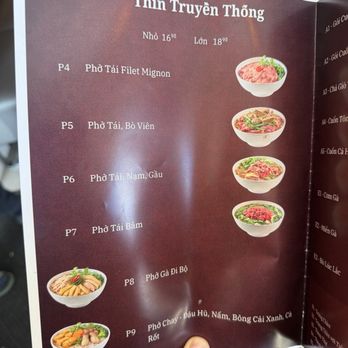Pho Thin 13 Lo Duc  - Pho Menu May 2026 - Vietnamese Near Me - Falls Church, Virginia