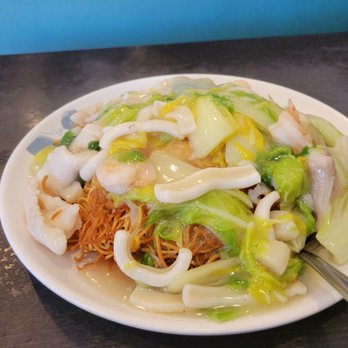Hong Kong BBQ - Seafood Crispy Chow Mein - Chinese Near Me - Los Angeles, California