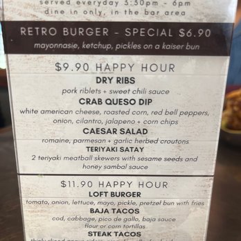 The Loft Restaurant - Happy hour - Seafood Near Me - Bellingham, Washington