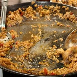 Sangarita's - What is left of a huge plate of paella de Carne