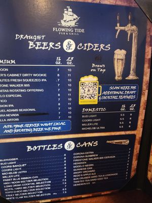 Menu photo 1 Flowing Tide Pub 5 Reno, NV
