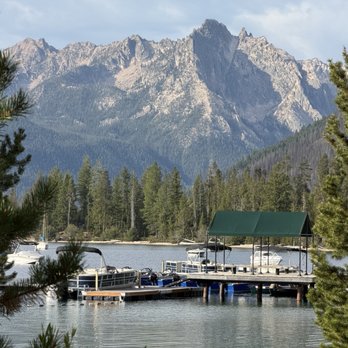 Redfish Lake Lodge - View from Cabin - Boating Near Me - Stanley, Idaho