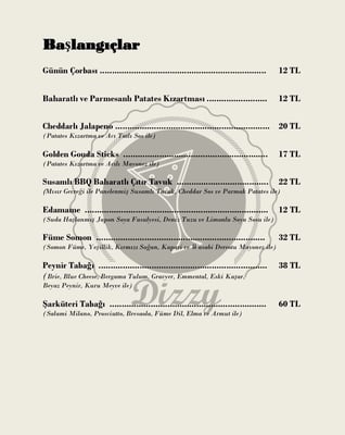 Menu photo 3 Dizzy Brasserie Istanbul, 34