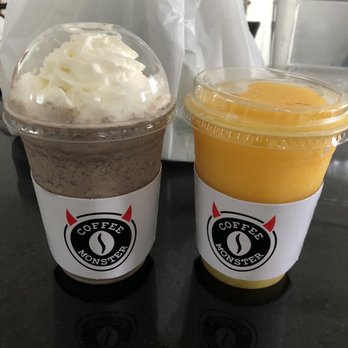 Coffee Monster - Nutella coffee and mango slush - Cafes Near Me - Whitestone, New York