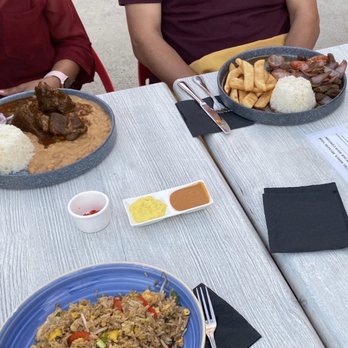 INCA Social - Chicken Chaufa Plato, steak Lomo Saltado Plato, beef ribs with rice and beans - Peruvian Near Me - Vienna, Virginia INCA Social - Chicken Chaufa Plato, steak Lomo Saltado Plato, beef ribs with rice and beans - Peruvian Near Me - Vienna, Virginia