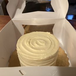 6" funfetti cake with cream cheese icing