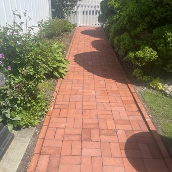 Kings Paving & Masonry - 28 feet shown of walkway ( partial view). - Waterproofing Near Me - Boston, Massachusetts
