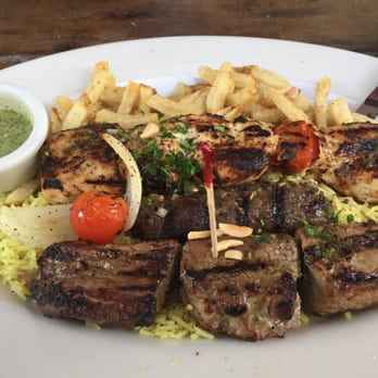 Dish N Dash - Milpitas - Combo, with Shish Taouk, Kufta Kebab, and Shish Kebab. - Middle Eastern Near Me - Milpitas, California