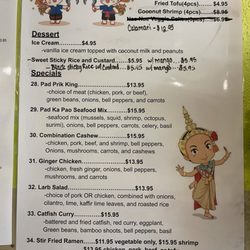 Tuanjai Thai Noodle - Menu August 2024