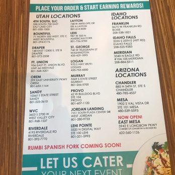 Rumbi Island Grill - Their other locations. - Hawaiian Near Me - Orem, Utah