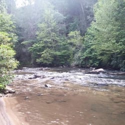 Rainbow Cabin Rentals - View of Fightingtown Creek from back yard (Wildwater Retreat ).