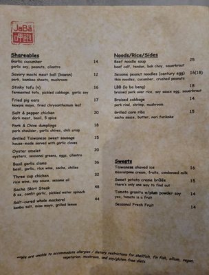 Menu photo 7 Jaba New York, NY