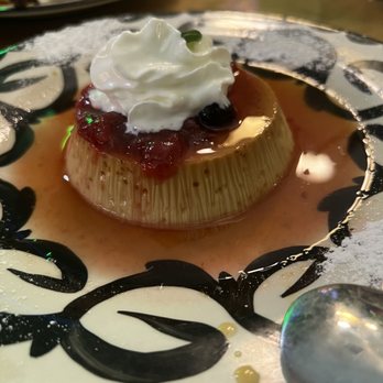 Kalaveras - Flan with strawberries - Latin American Near Me - San Pedro, California