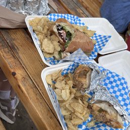 Chuns burrito (left), avocado BLT (middle), bbq pork bomber burrito (right)