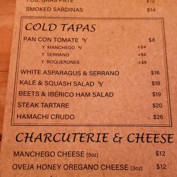 Tapagria Spanish Tapas - Menu as of May 2023 - Spanish Near Me - Markham, Ontario Tapagria Spanish Tapas - Menu as of May 2023 - Spanish Near Me - Markham, Ontario