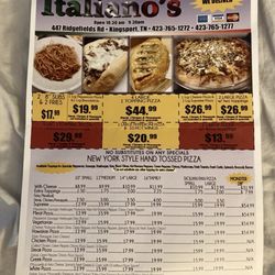 Italiano’s - Menu