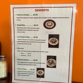 Mexi Taco - Dessert menu 11/23/19 - Mexican Near Me - Charleroi, Pennsylvania