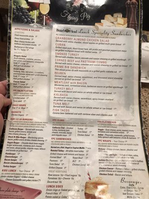 Menu photo 5 Flying Pig Cafe Miller Place, NY