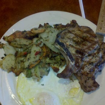 GoodFella's Cafe - Pork chops with eggs and home fries. - Breakfast & Brunch Near Me - Corona, California GoodFella's Cafe - Pork chops with eggs and home fries. - Breakfast & Brunch Near Me - Corona, California