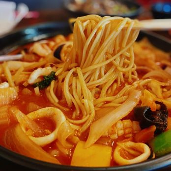 Bbong - a bowl of noodles with chopsticks - Korean Near Me - Coquitlam, British Columbia
