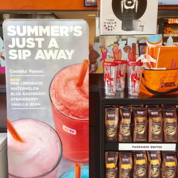 Dunkin' - a display of drinks in a store - Coffee & Tea Near Me - Falmouth, Massachusetts Dunkin' - a display of drinks in a store - Coffee & Tea Near Me - Falmouth, Massachusetts