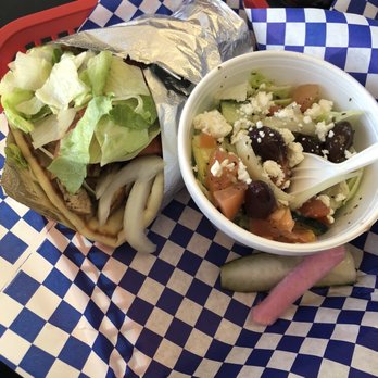 Gyro Hero - a bowl of salad and a sandwich - Mediterranean Near Me - Norman, Oklahoma Gyro Hero - a bowl of salad and a sandwich - Mediterranean Near Me - Norman, Oklahoma