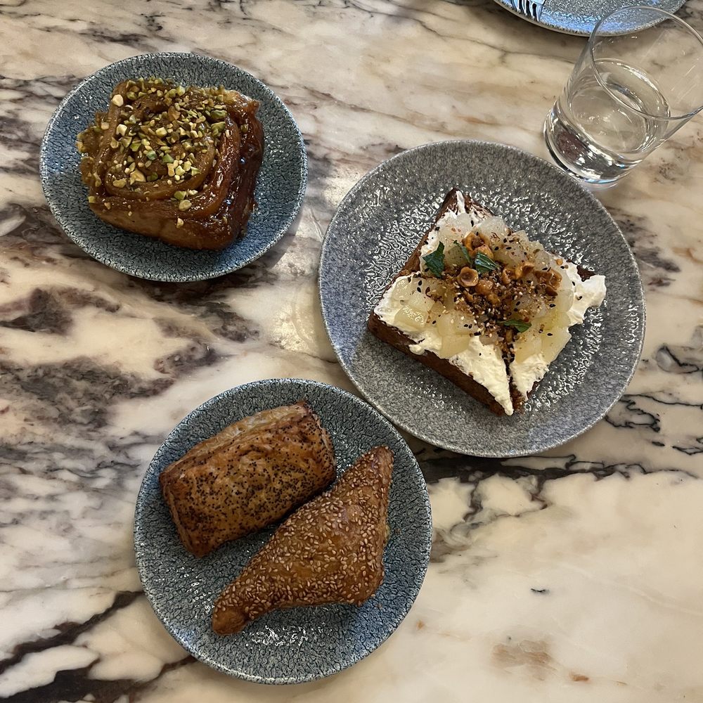 K'Far - Pistachio Sticky Bun, Borekas, kubaneh ricotta toast - Breakfast & Brunch Near Me - Brooklyn, New York
