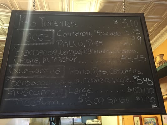 Menu photo 4 Tortilleria Sinaloa Baltimore, MD