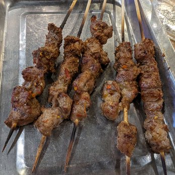The Fish Man - Lamb kebabs are ok. Not enough fat to make it juicy. They require you to buy 5 minimum. I don't recommend deviating from seafood tbh. - Seafood Near Me - Richmond, British Columbia
