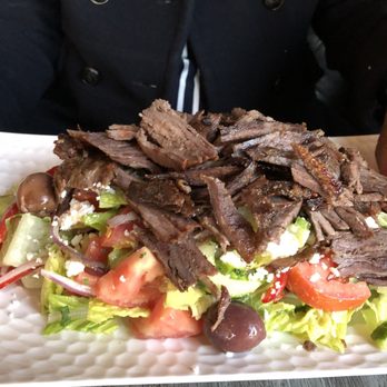 Moussaka Mediterranean Kitchen - Greek salad with lamb and beef donor - Mediterranean Near Me - San Leandro, California Moussaka Mediterranean Kitchen - Greek salad with lamb and beef donor - Mediterranean Near Me - San Leandro, California