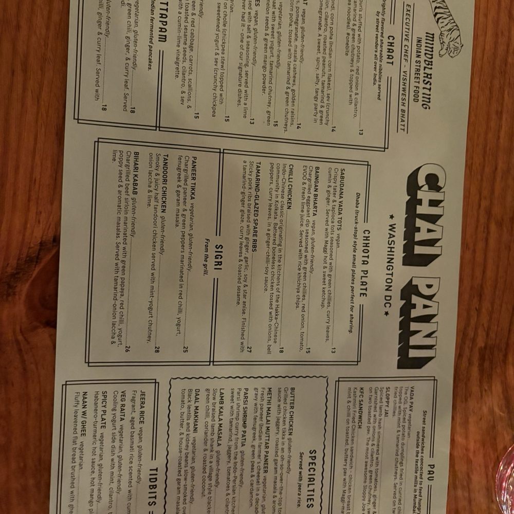 Chai Pani - Menu - Indian Near Me - Washington, DC, District of Columbia Chai Pani - Menu - Indian Near Me - Washington, DC, District of Columbia