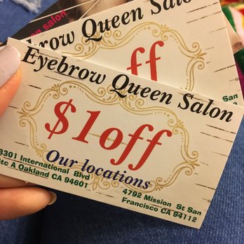 Eyebrow Queen Salon - Eyebrow threading now $7, but they gave me $1 off next visit - Eyelash Service Near Me - Oakland, California Eyebrow Queen Salon - Eyebrow threading now $7, but they gave me $1 off next visit - Eyelash Service Near Me - Oakland, California