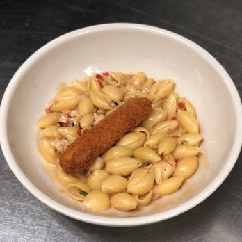 Sway - Mac and cheese topped with fried cheese - Southern Near Me - Louisville, Kentucky Sway - Mac and cheese topped with fried cheese - Southern Near Me - Louisville, Kentucky