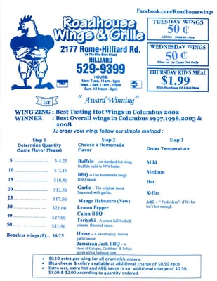 Menu photo 7 Roadhouse Wings & Grille Hilliard, OH Menu photo 7 Roadhouse Wings & Grille Hilliard, OH
