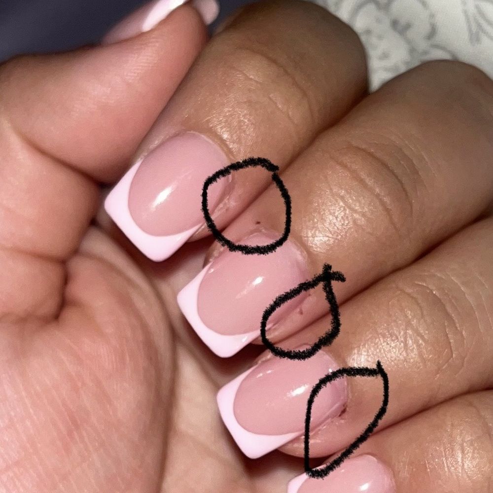 Eva Nails - Left hand 3 days later - Nail Salons Near Me - Houston, Texas
