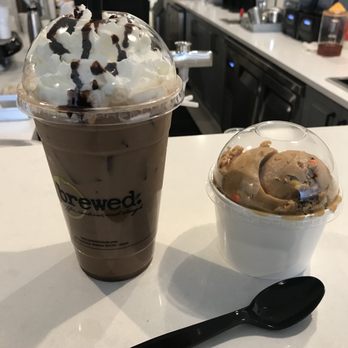 Brewed - Black & white iced and peanut butter cookie dough - Coffee & Tea Near Me - Napa, California Brewed - Black & white iced and peanut butter cookie dough - Coffee & Tea Near Me - Napa, California