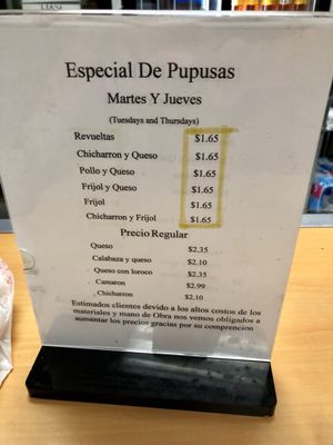 Menu photo 5 Tipicos Martha Palmdale, CA