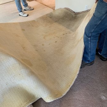 Pierce Property Management - Disgusting cat urine throughout the bottom side of the carpet, AFTER the carpets were professionally cleaned 3 times! - Property Management Near Me - Prescott Valley, Arizona
