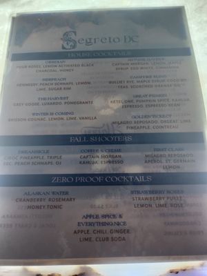 Menu photo 4 Segreto Washington, DC, DC