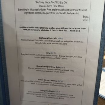 Piero's Corner - Menu (9/19/2023) - Italian Near Me - Herndon, Virginia